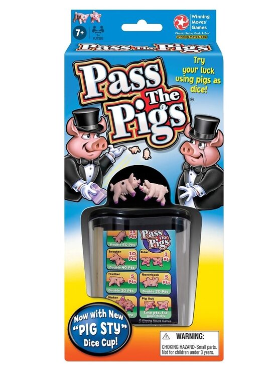Winning Moves Other - Pass The Pigs Travel Game With Pig Sty Dice Cup Complete *Open Box*